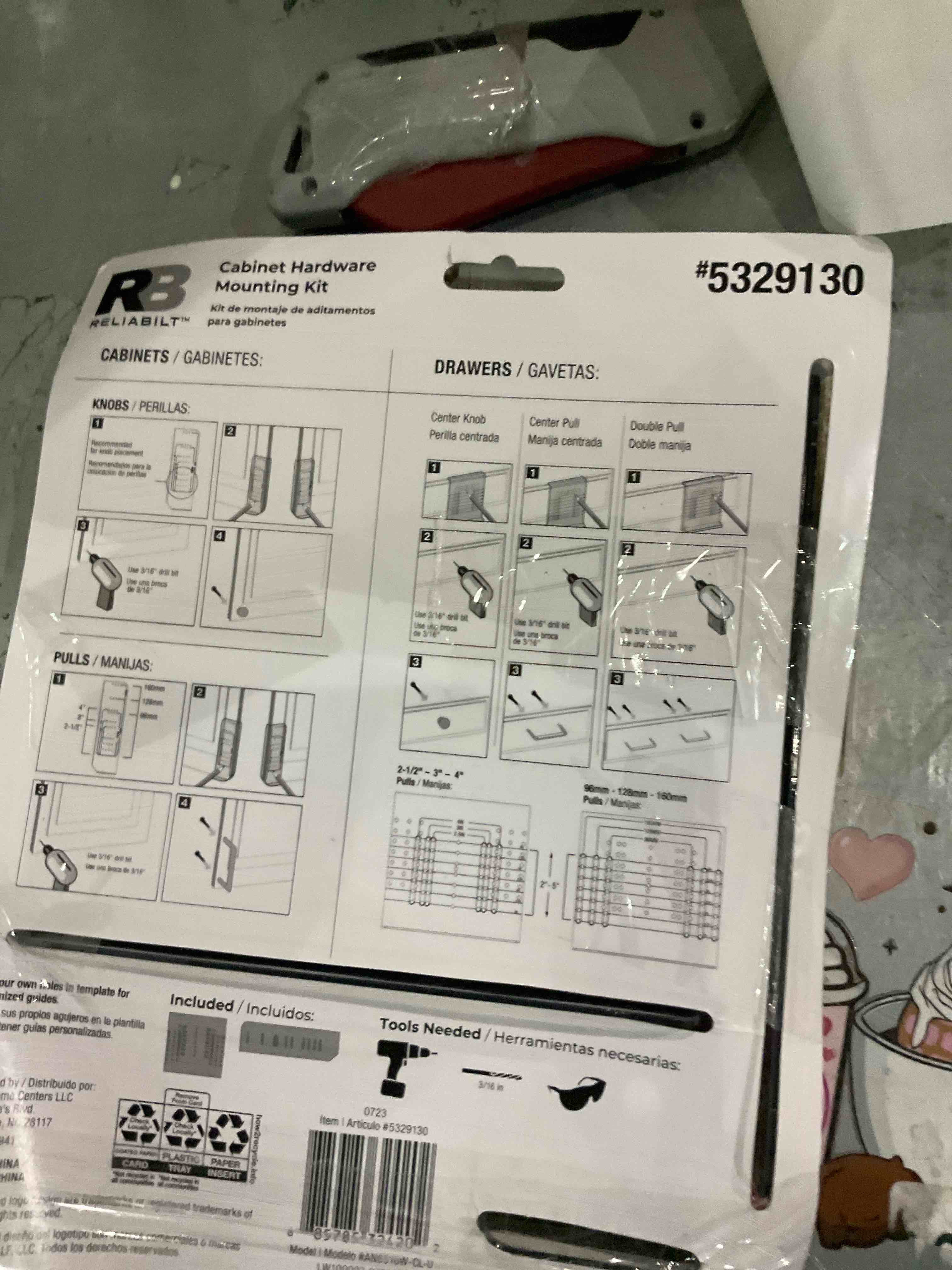 cabinet hardware mounting kit