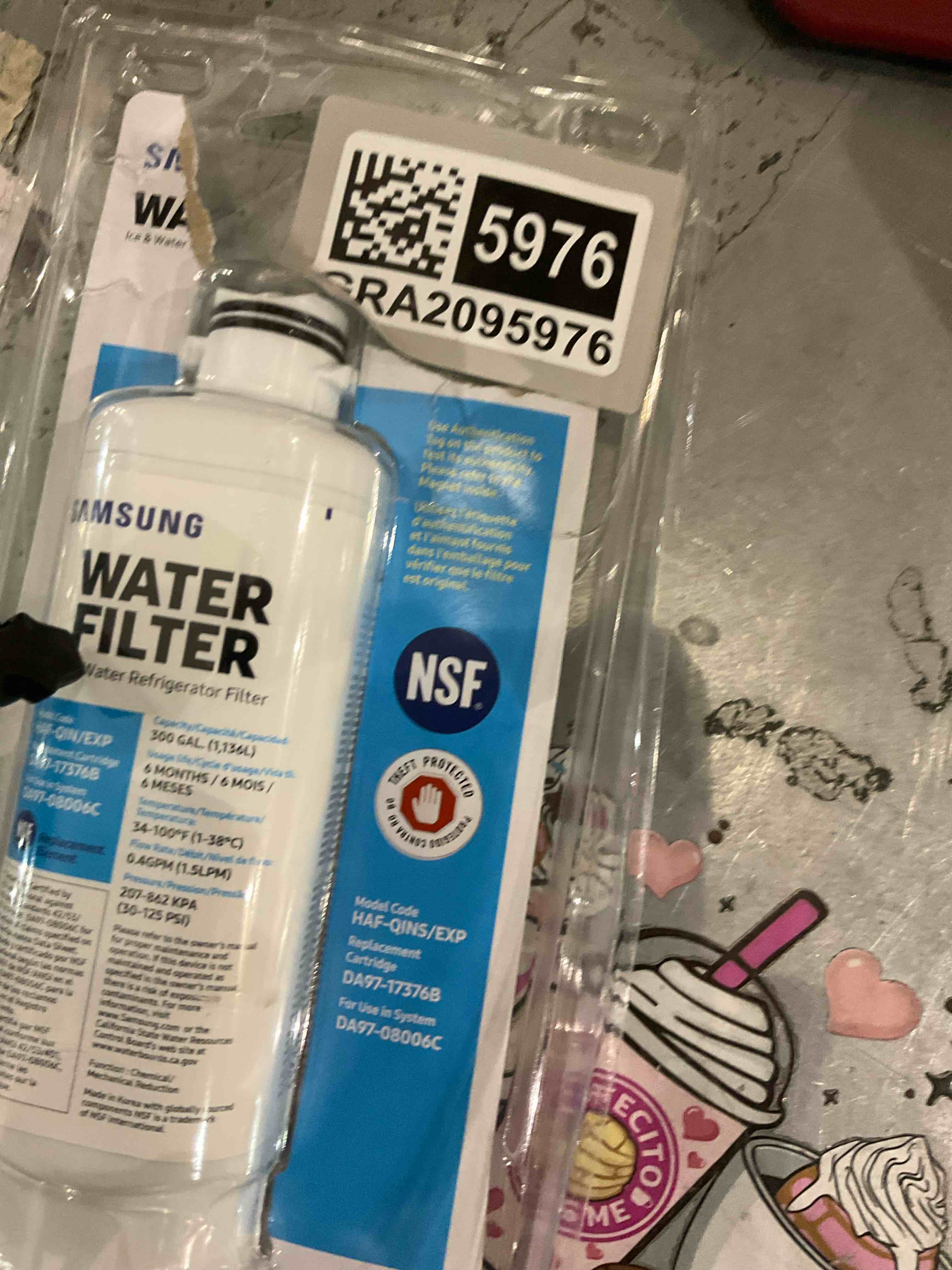 Samsung water filter / refrigerator