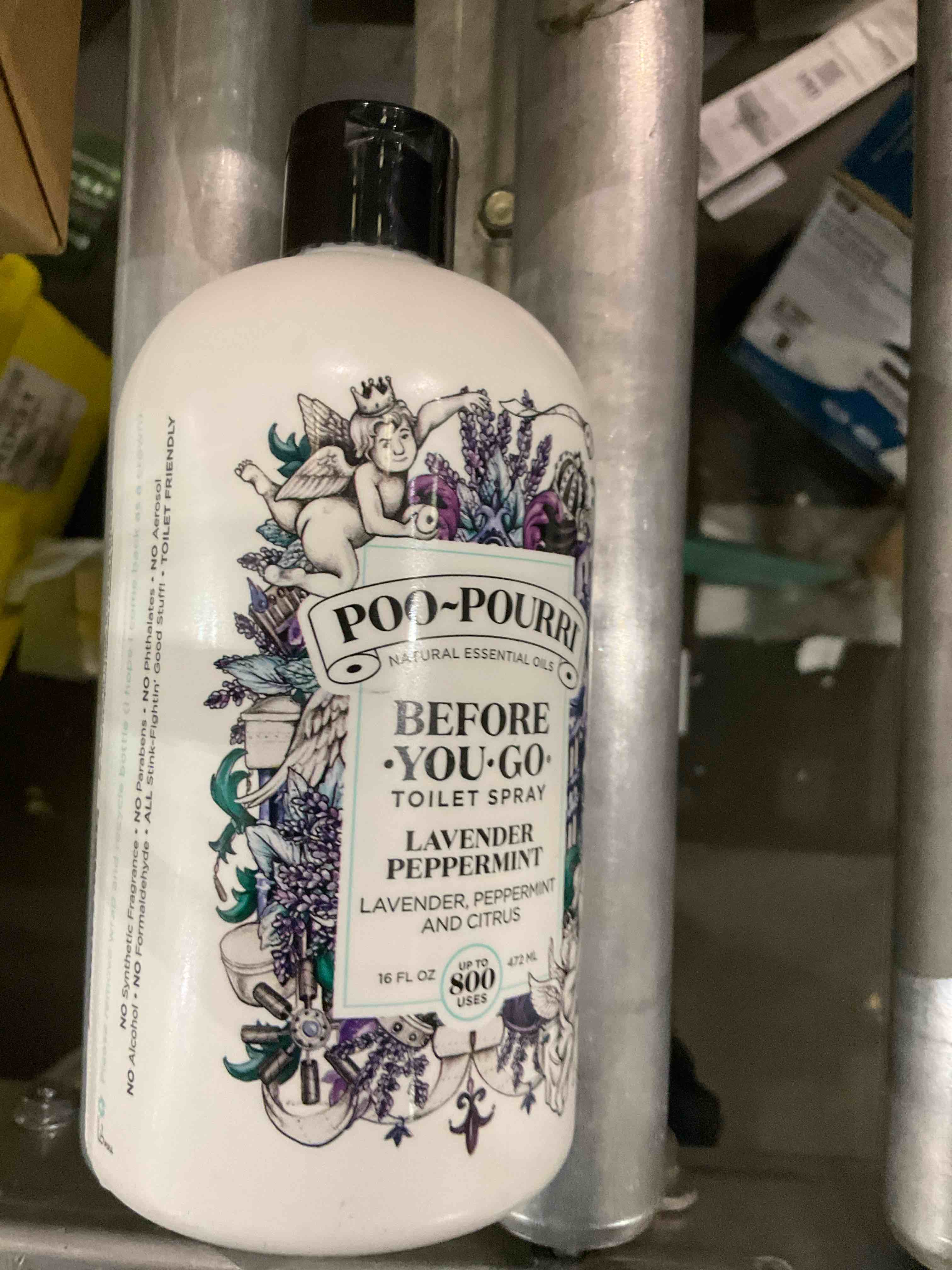 Poo-Pourri Before-You-Go Toilet Spray  Lavender Peppermint  Travel Size 10 mL - Lavender  Peppermint and Citrus 0.34 Fl Oz (Pack of 1)