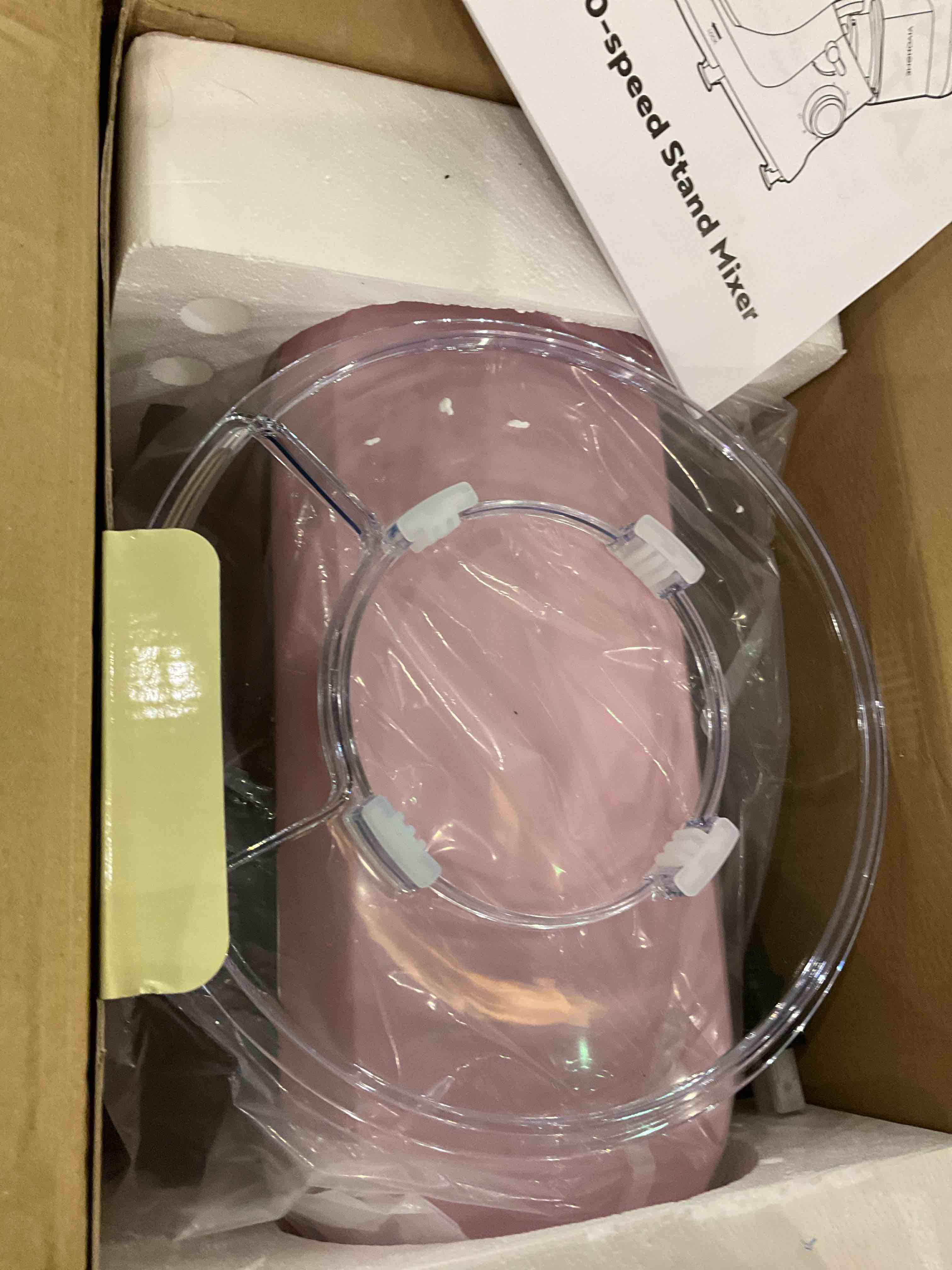 VIVOHOME Stand Mixer, 660W 10 Speed 6 Quart Tilt-Head Kitchen Electric Food Mixer with Beater, Dough Hook, Wire Whip and Egg Separator, Pink