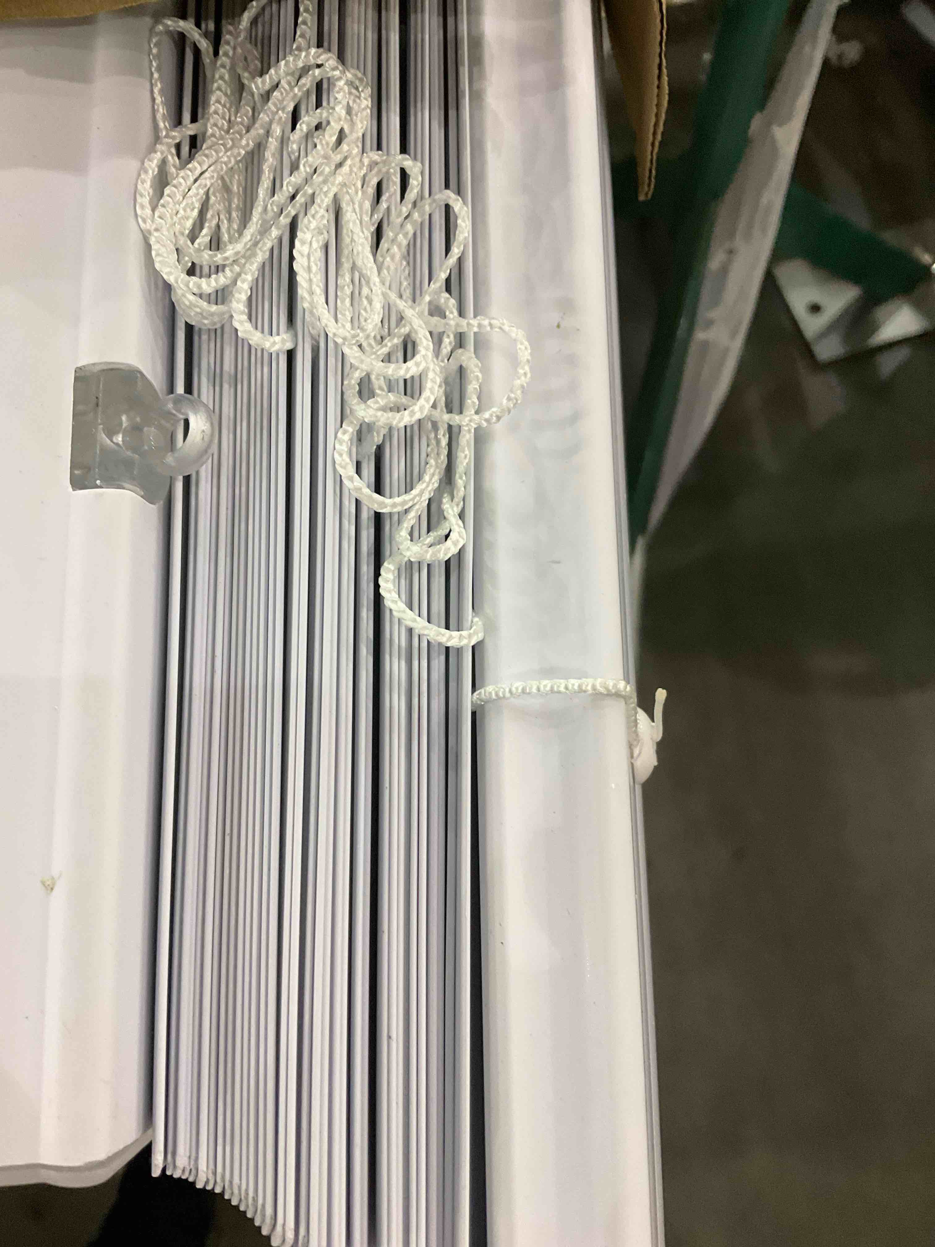 Condition photo showing As Is for Project Source Room Darkening Cordless Premium Blind 