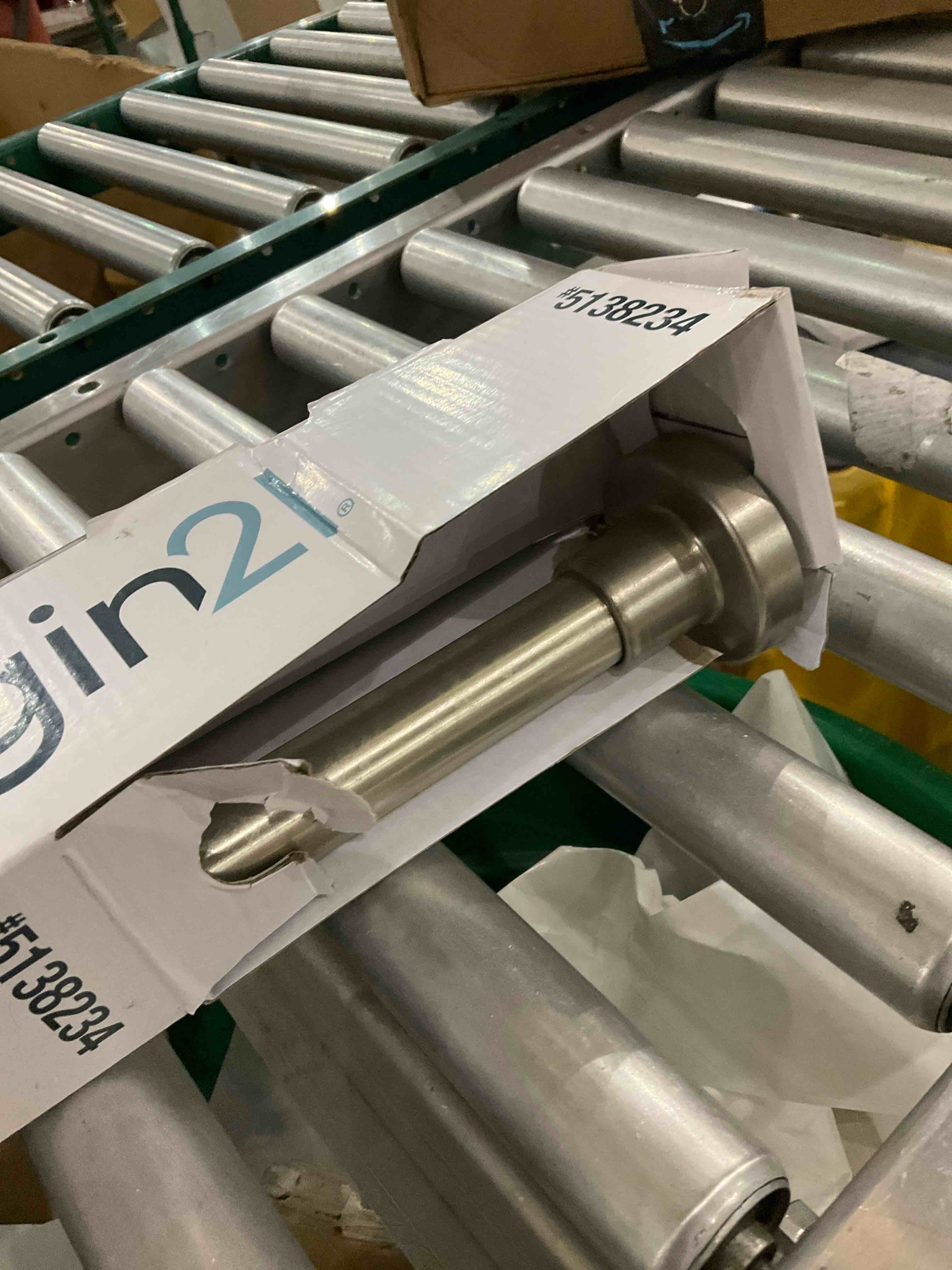 Condition photo showing As Is for Decorative Shower Rod 