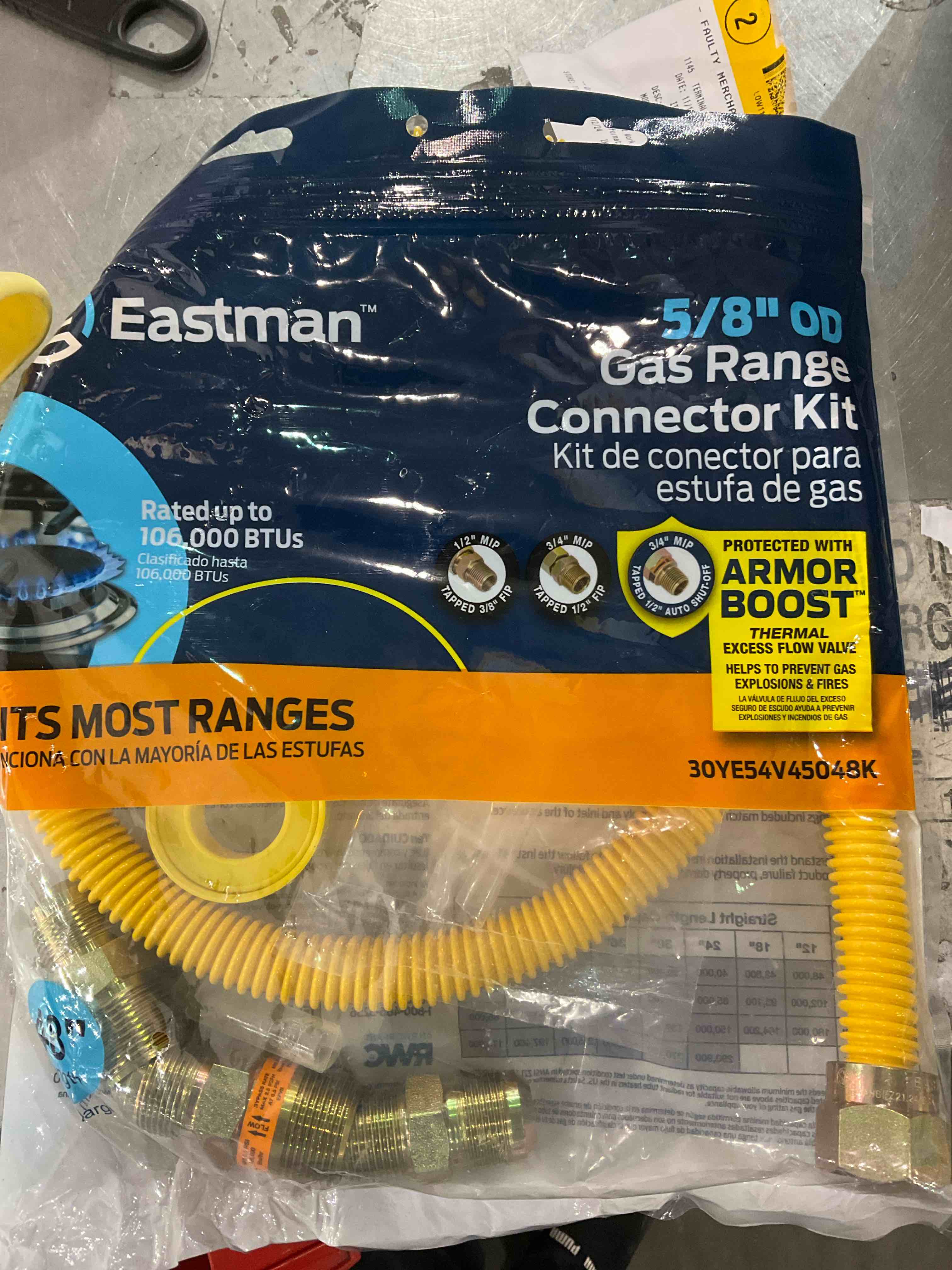 Eastman 5/8 Gas Range Gas Connector 