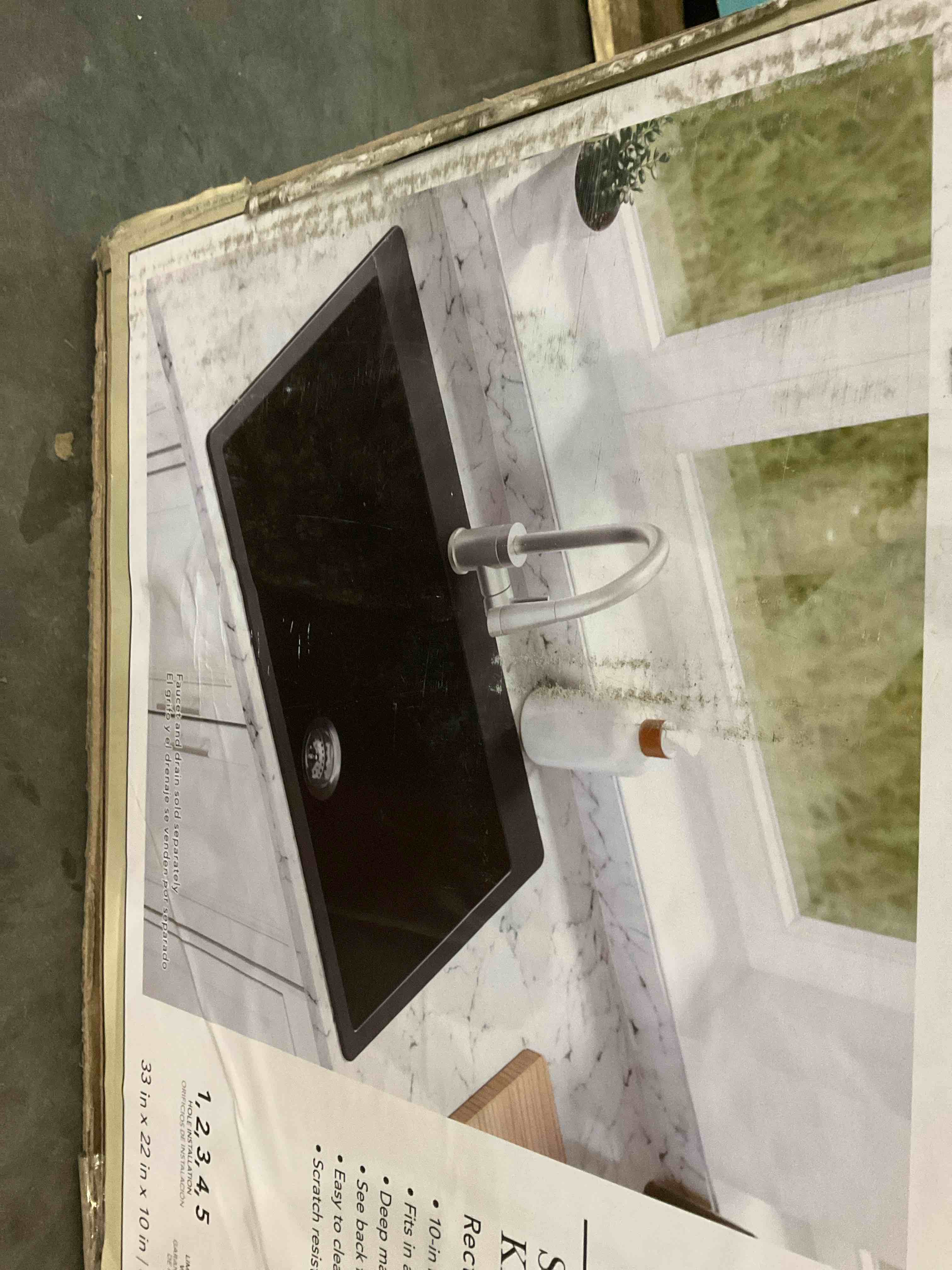 Allen+ Roth single bowl kitchen sink 