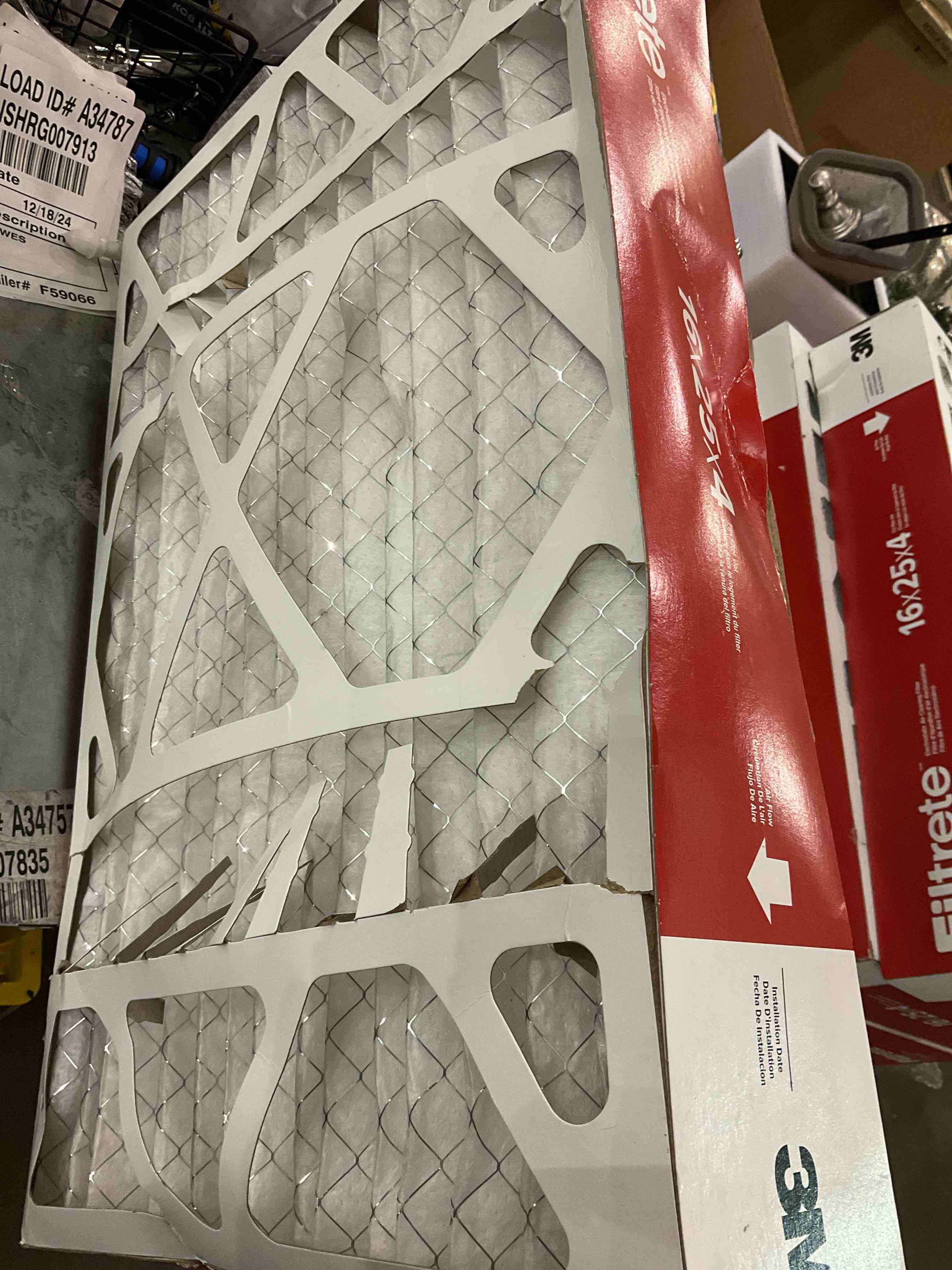 Condition photo showing As Is for 16x25x4 filter