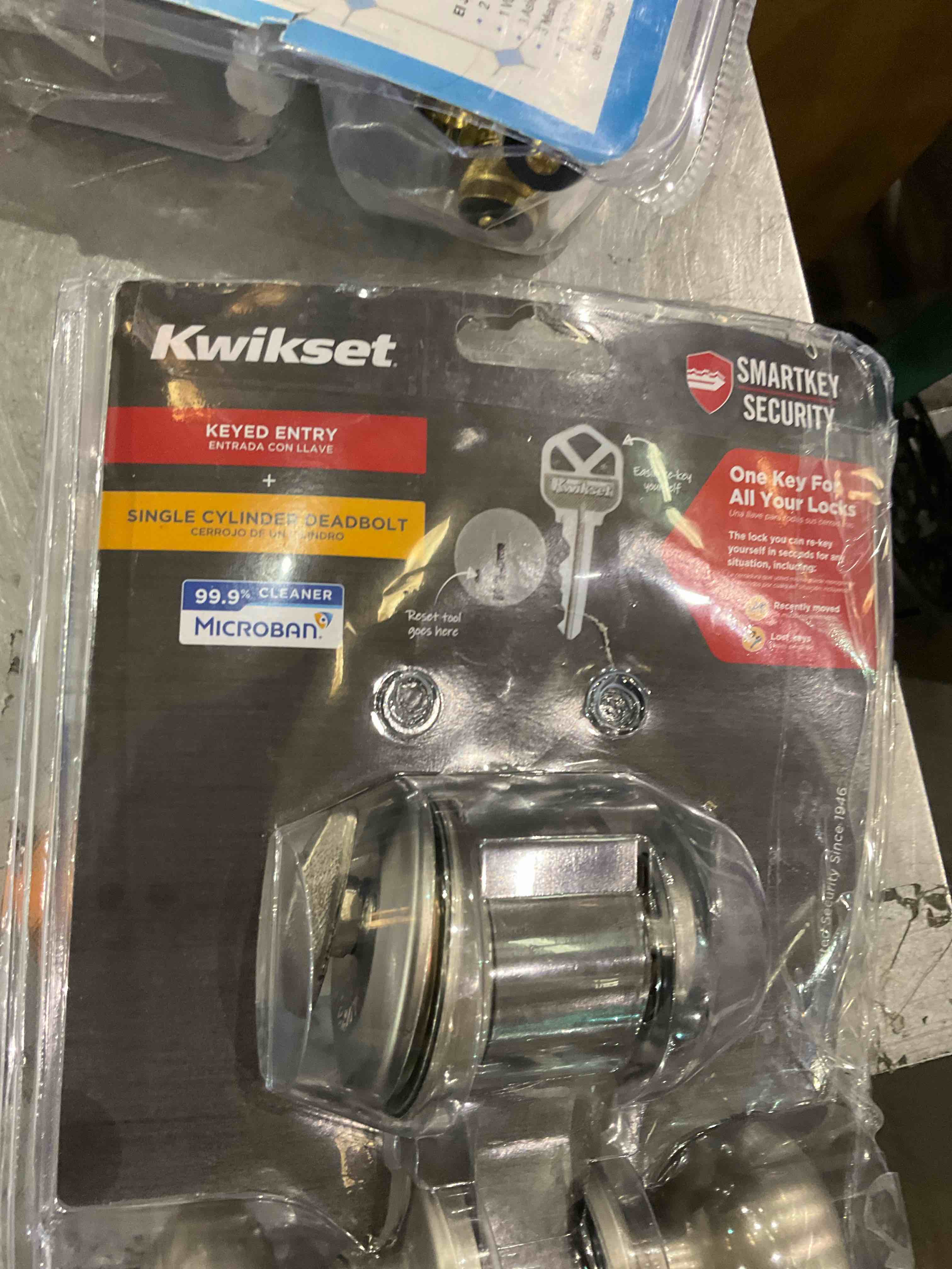 Condition photo showing As Is for keyed entry and deadbolt