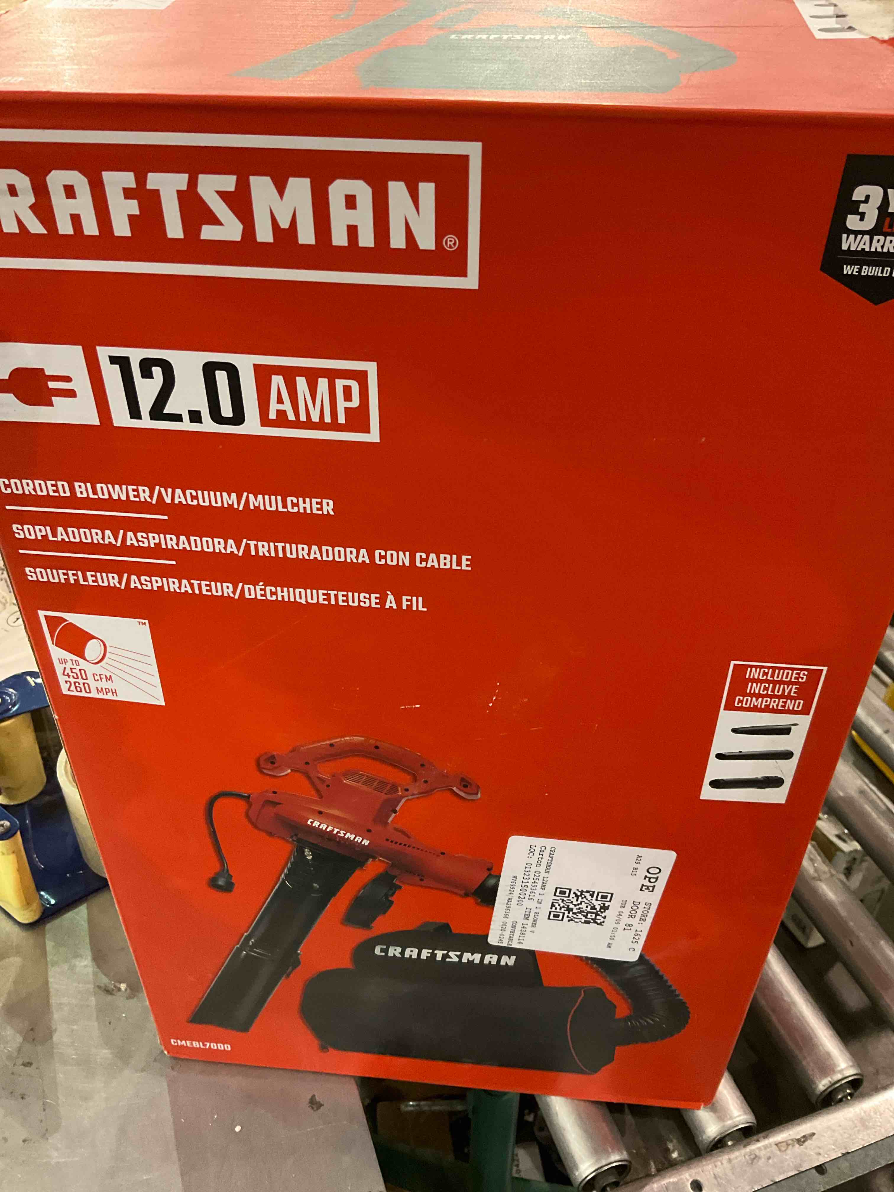 corded blower/vacuum/mulcher