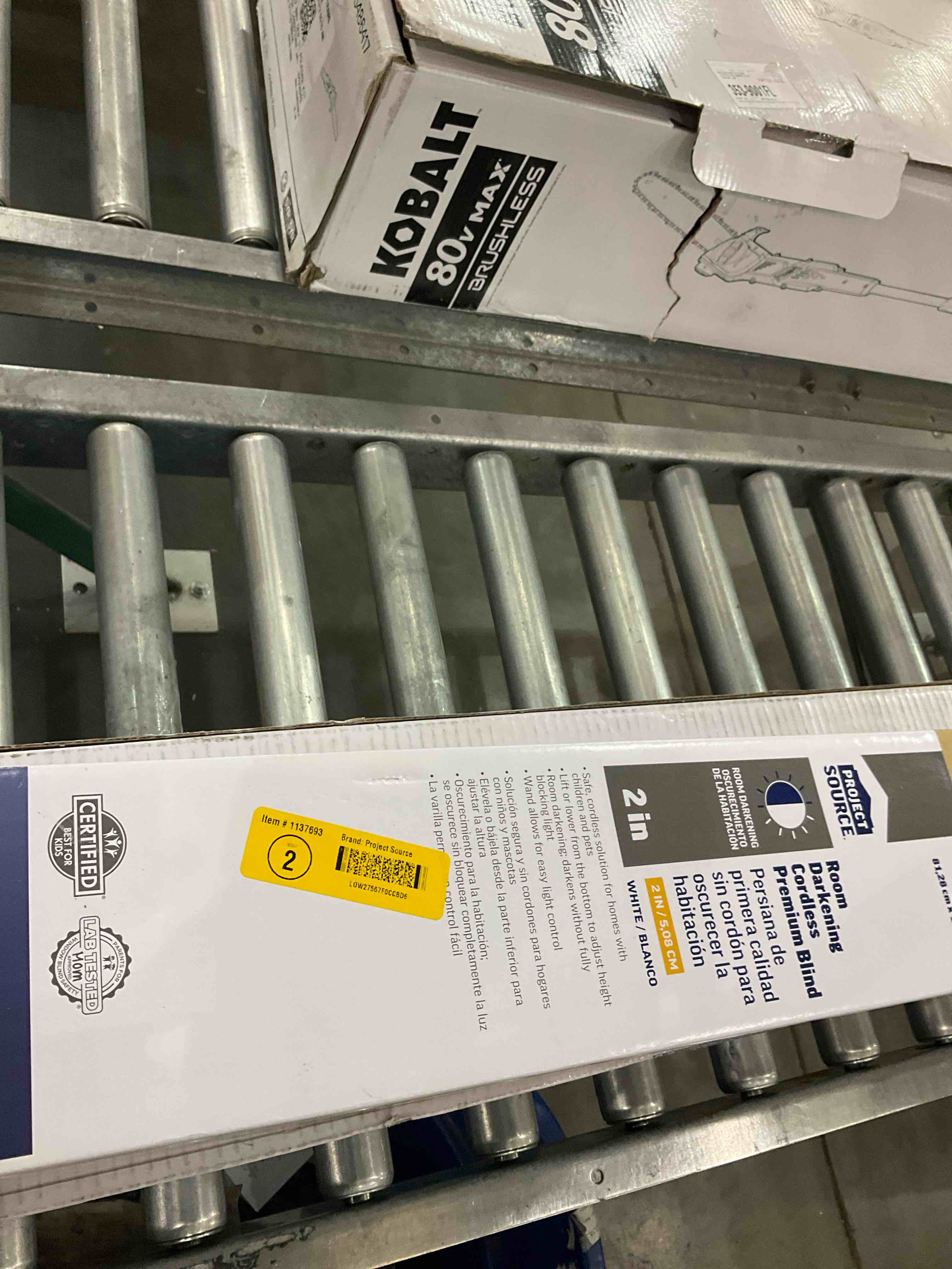 Lotus & Windoware Cordless, 2 Inch Faux Wood Blind, 31" Wide x 64" Long, Window Blinds, Blinds & Shades, Blinds for Indoor Windows, Embossed, Bright White