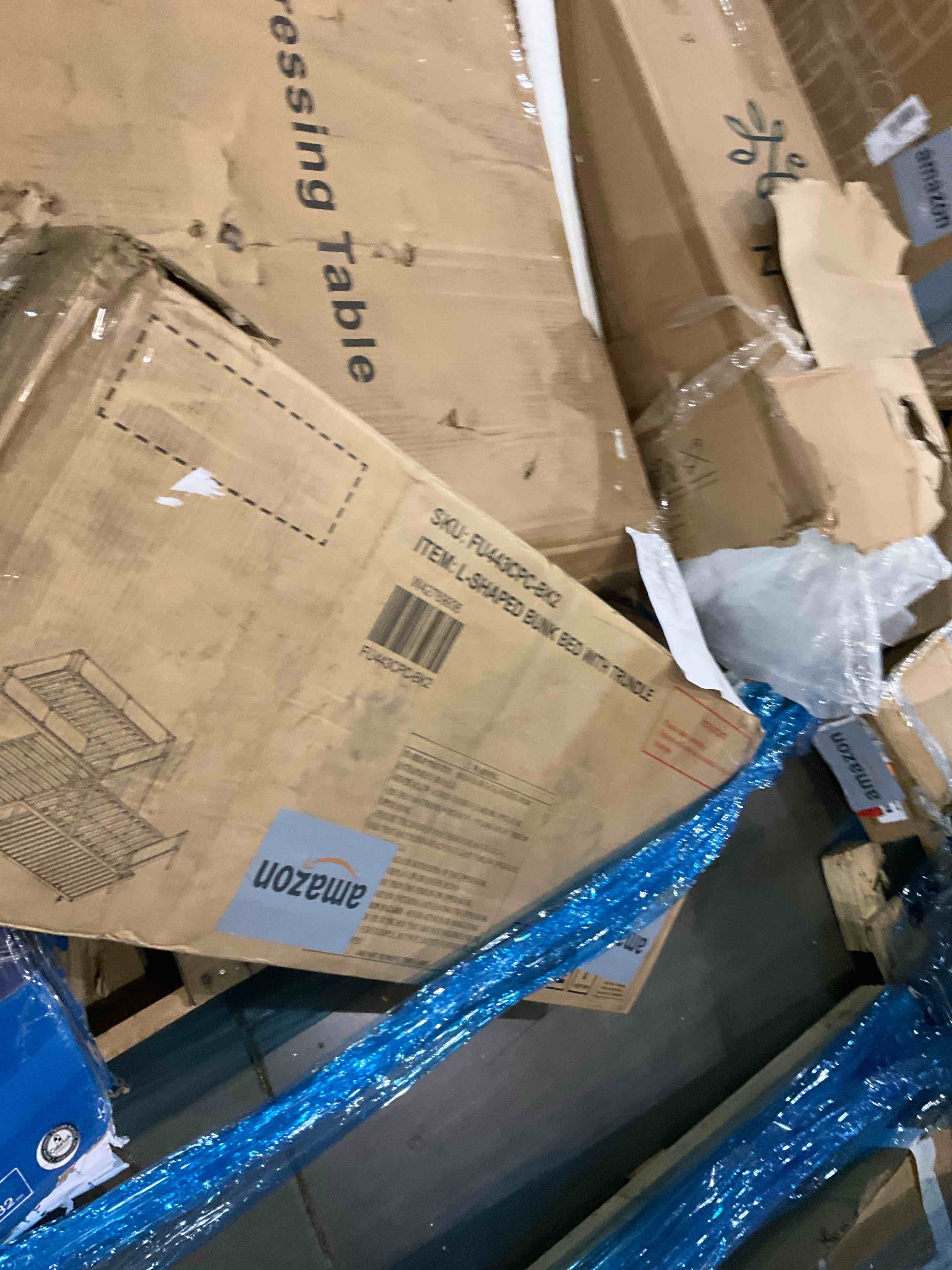 Condition photo showing As Is for box 2 of 2 bunk bed with trundle 