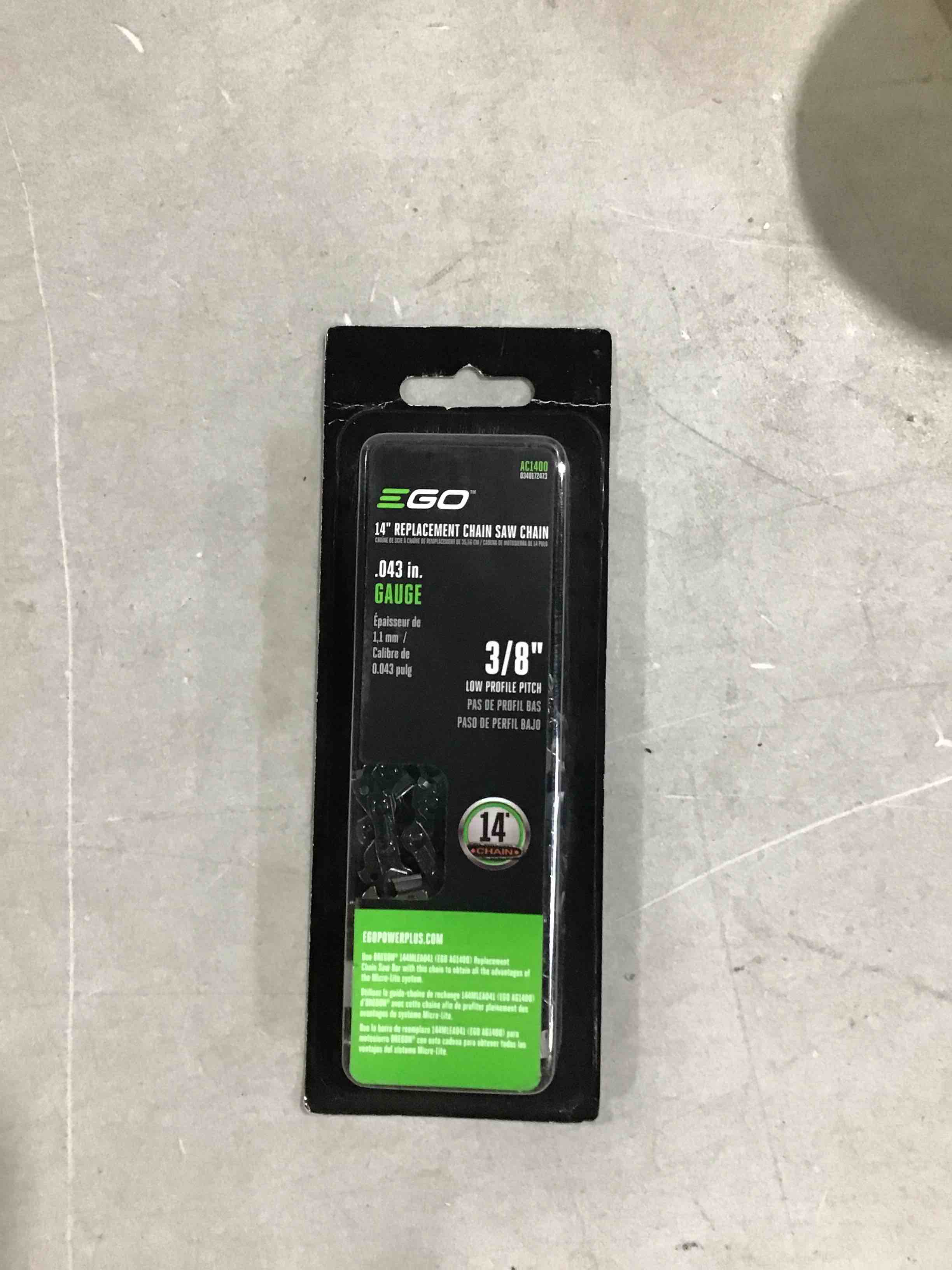 ego 14 inch replacement chain saw blade .043 gage