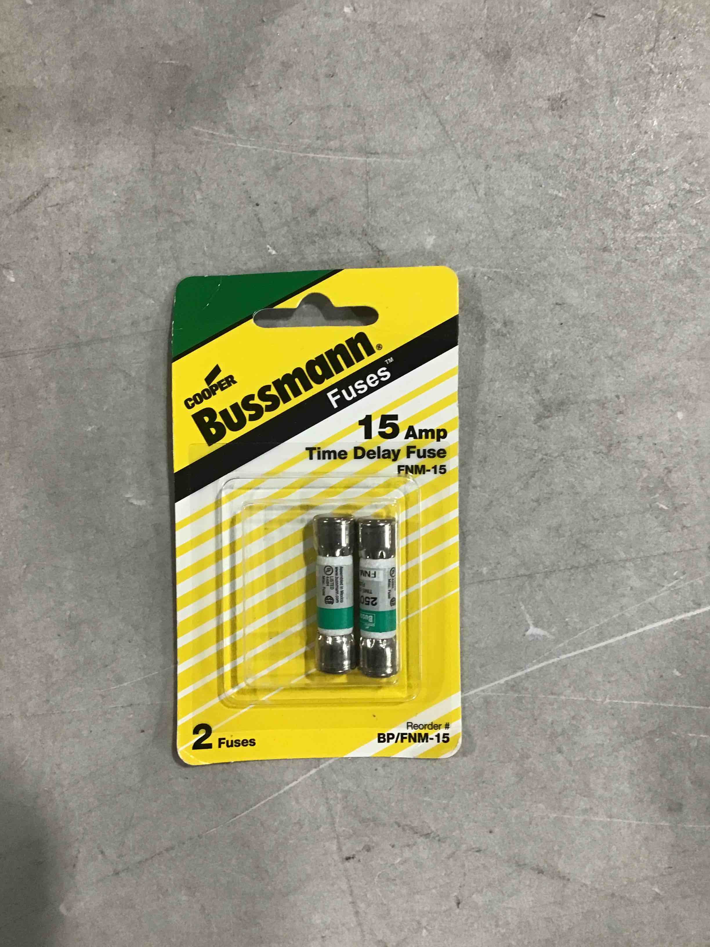Bussman 15 amp time delay fuses