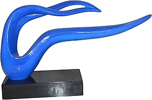 Estatua de resina de cinta azul de arte moderno - Tamaño: 25 pulgadas de largo x 6 pulgadas de ancho x 13 pulgadas de alto.