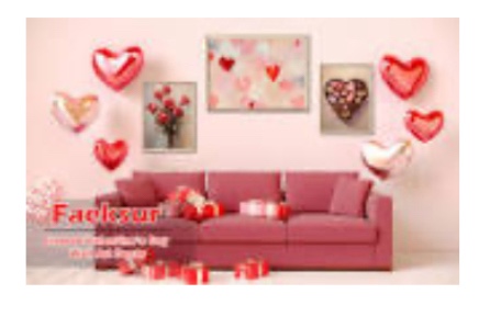 FAEKSUR Framed Valentine's Day Wall Art Decor, Abstract Hearts Chocolate Wall Art for Living Room, Modern Home Decor for Bedroom, Bathroom, Kitchen, Farmhouse, Office Heart Shaped Chocolate Framed 12x16Inch-Framed