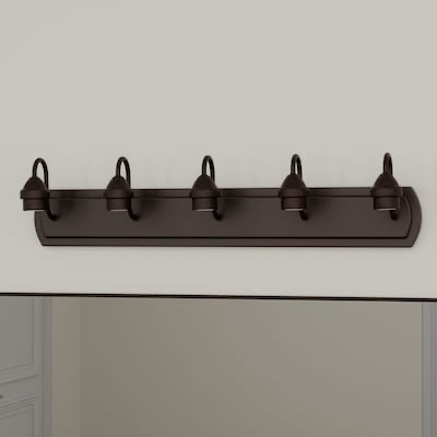 Style Selections 32-Inches 5 -Light Bronze Transitional Vanity light