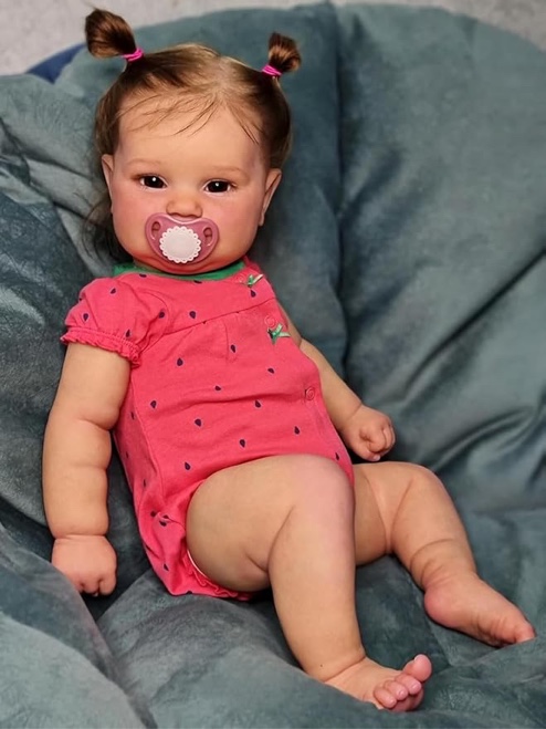 RXDOLL Anatomically Correct Baby Girl 20 inch Soft Vinyl Full Body Silicone Reborn Baby Dolls Lifelike Newborn Doll Washable Realistic Baby Doll for Kids Birthday Gifts