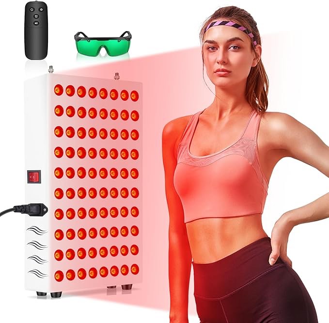 Red Light Therapy for Face Body,Yasinaner Red Light Therapy Lamp 660nm Red and 850nm Near Infrared Light Therapy Panel Device for Full Body Face Muscle Relaxing Skin Beauty