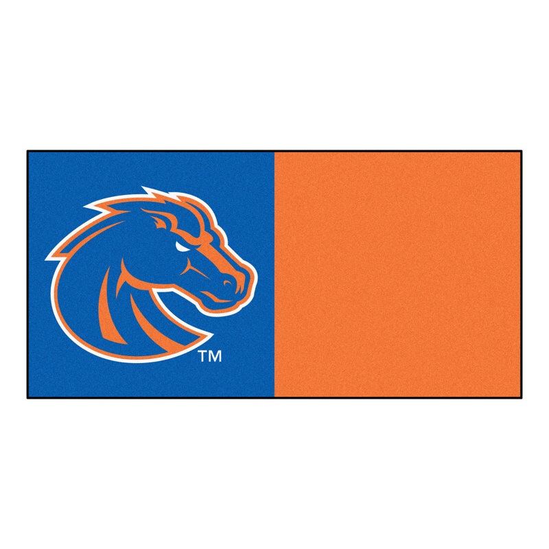 NCAA team 18” x 18” loop carpet tile NCAA 18'' W x 18'' L Level Loop Adhesive Nylon Carpet Tile (Set of 20)
