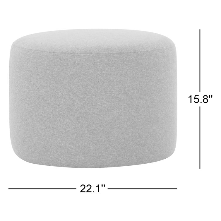 Dasa 22” upholstered pouf ottoman Dasa 22" Upholstered Pouf Ottoman
