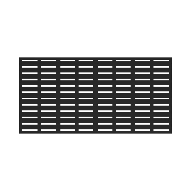34 in. H x 68 in. W Boardwalk Decorative Screen, Black