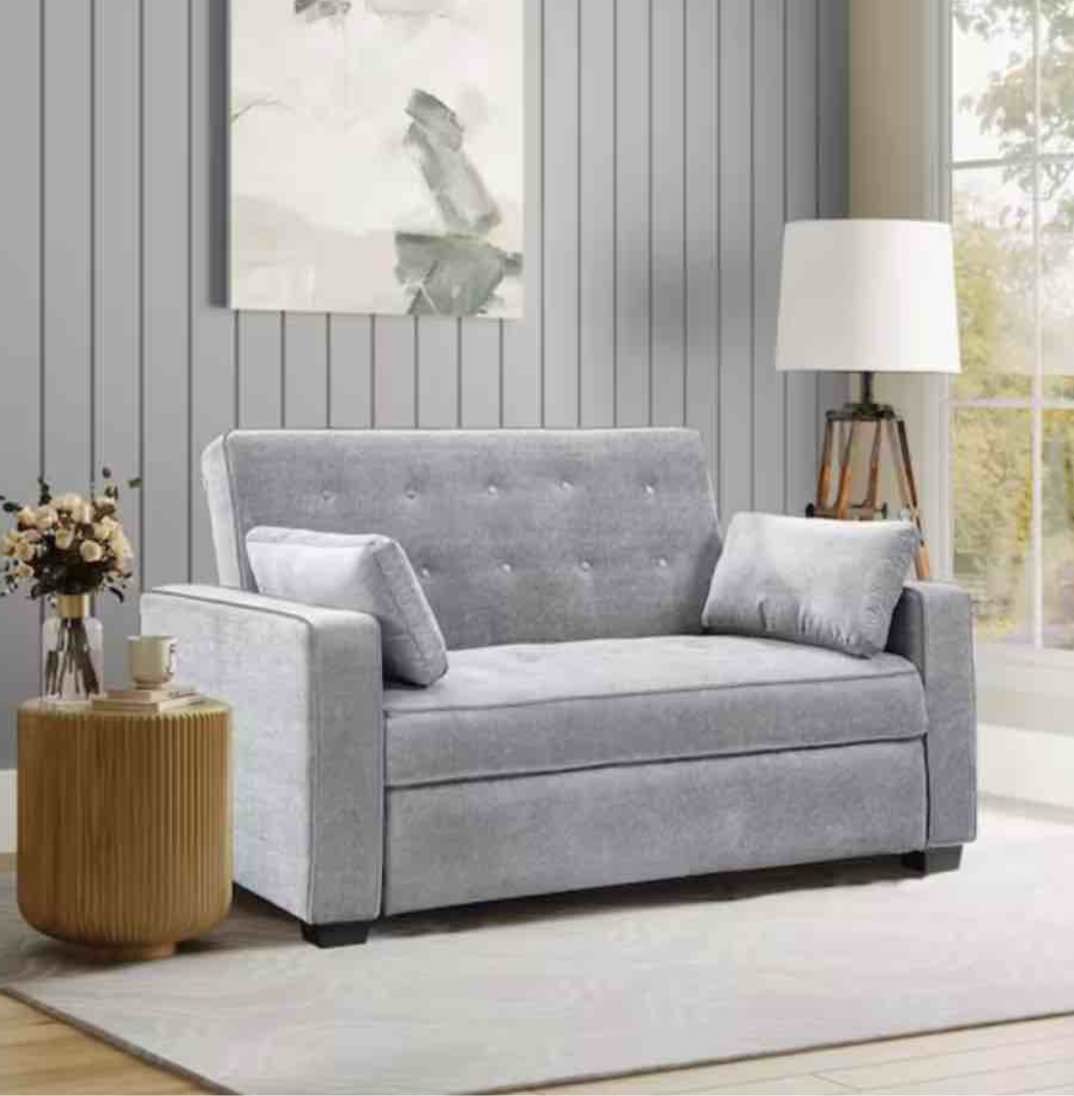 Serta Ainsley full  Size Convertible Sofa Bed, Light Grey 