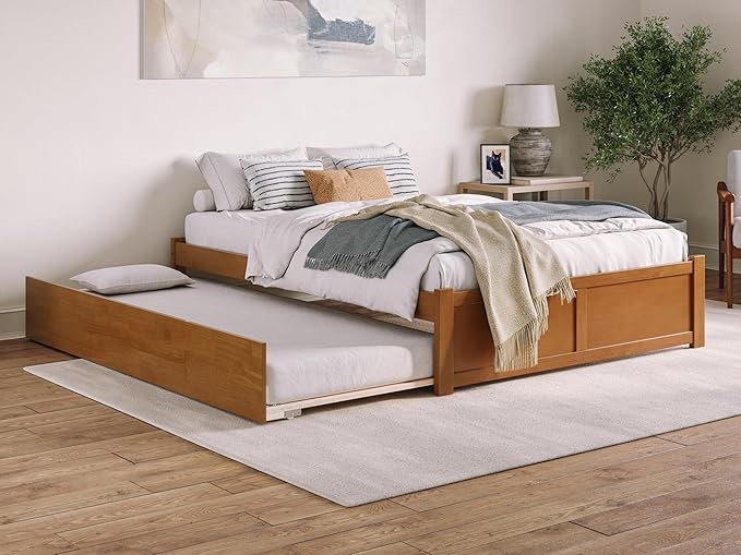 ( incomplete) Concord Queen Solid Wood Platform Bed with Footboard & Storage Drawers in Light Toffee Size: Queen