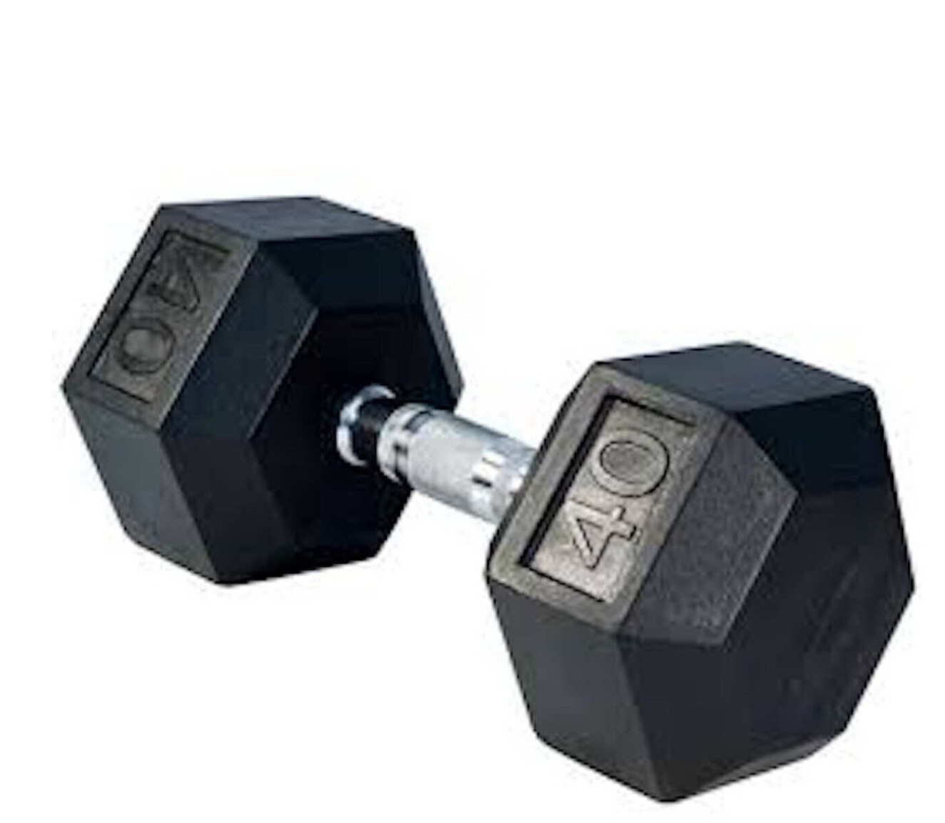 New 40 LB RUBBER HEX DB