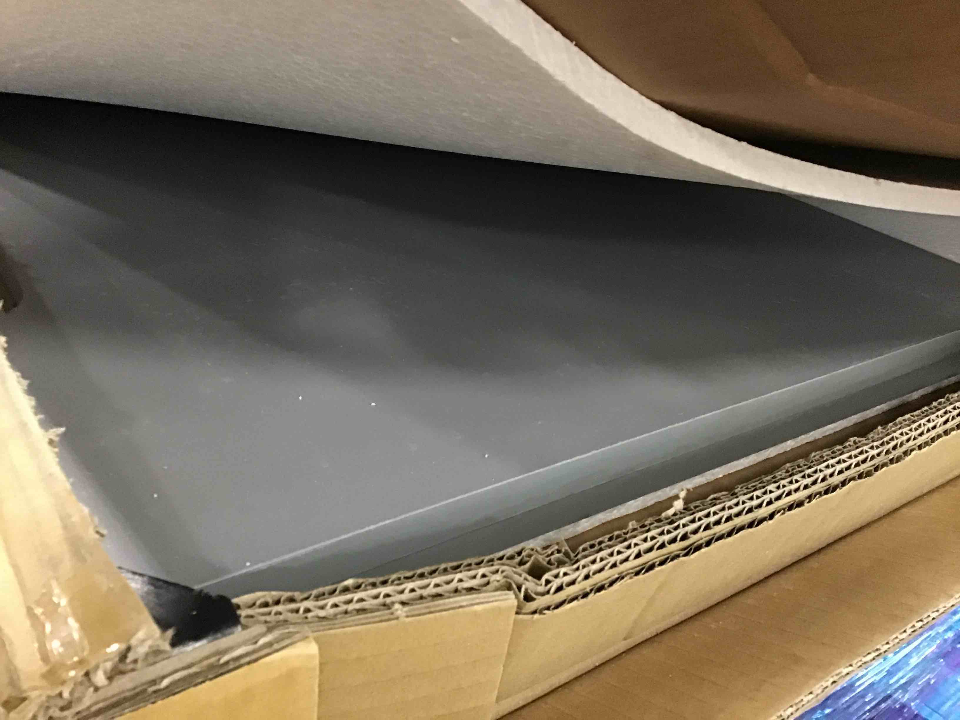 ( incomplete/ box 1 of 3) Twin to King Size Daybed Frame with Built-in Storage and Charging Station, grey