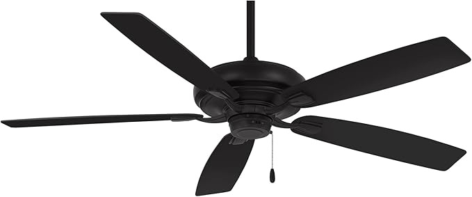 MINKA-AIRE F551-CL Watt 60 Inch Energy Star Rated Ceiling Fan with DC Motor and 4 Speed Pull Chain in Coal Finish