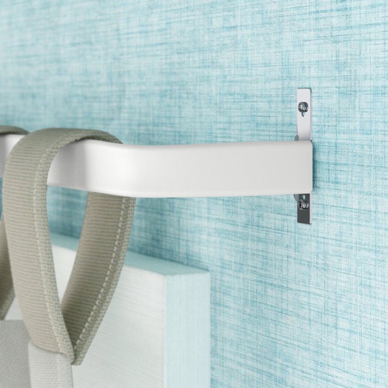 Wayfair Basics Basic Curtain Rod, 28-48" or 48-86" Adjustable Length, 2-1/2" Projection, White