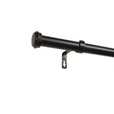 EXCLUSIVE HOME Topper 1" Curtain Rod and Finial Set, Matte Bronze, Adjustable 84"-160"