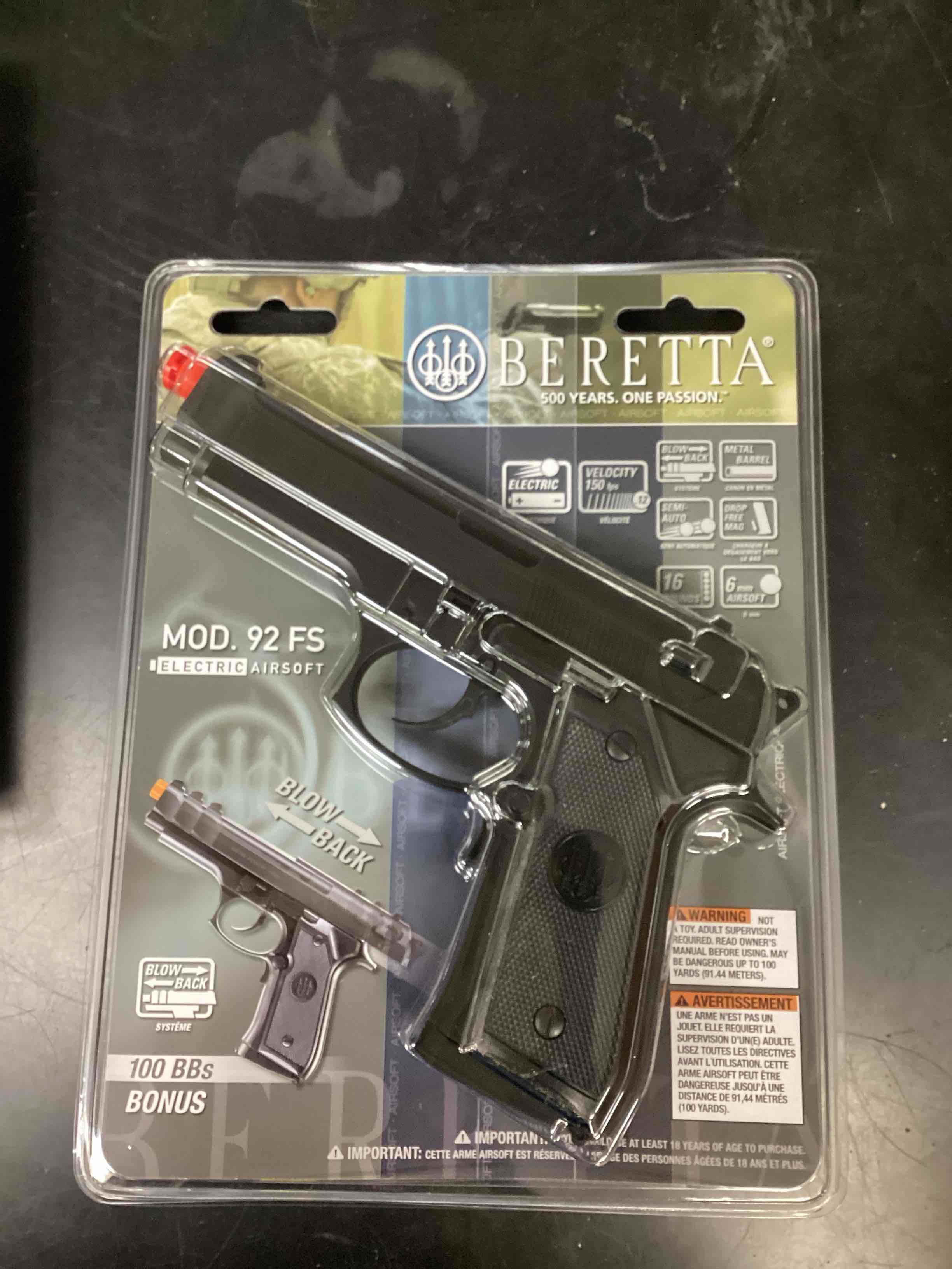 Umarex Beretta 92 FS 6mm BB Pistol Airsoft Gun, Electric