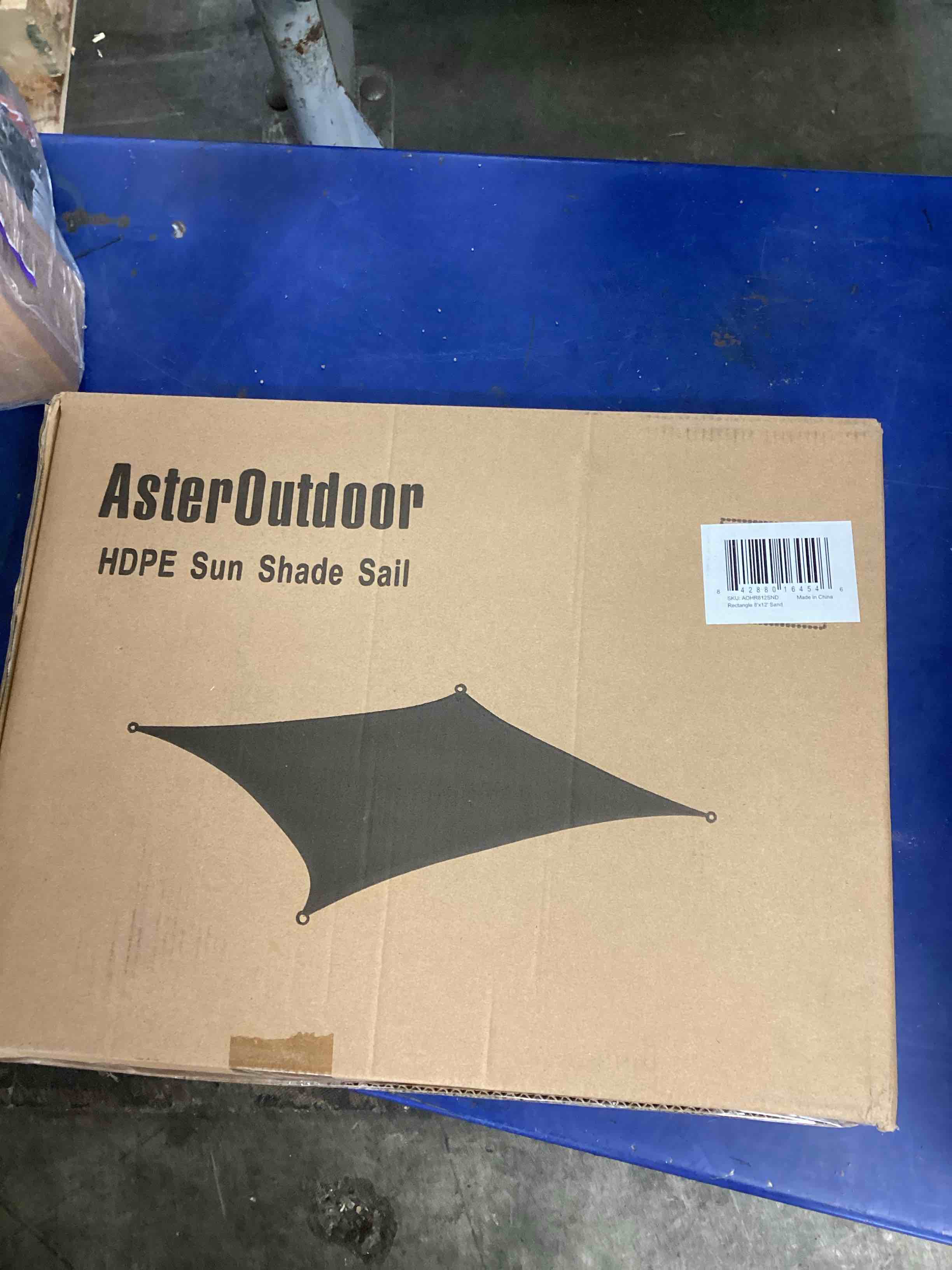 AsterOutdoor Sun Shade Sail Rectangle 8' x 12' UV Block Canopy for Patio Backyard Lawn Garden Outdoor Activities, Sand
