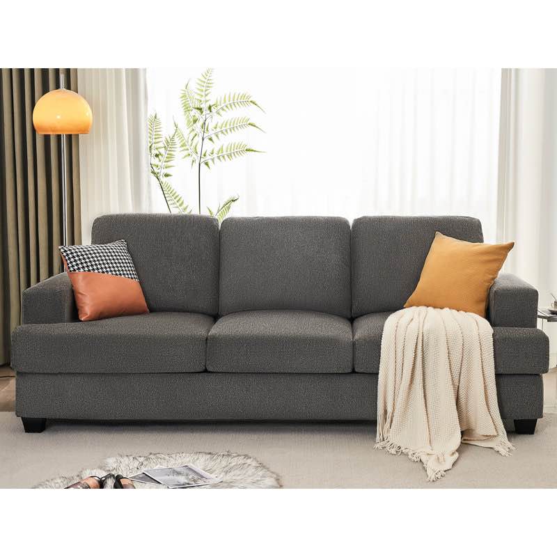 Belosic 89" Upholstered Deep Seat 3 Seater Sofa(incomplete box 1)