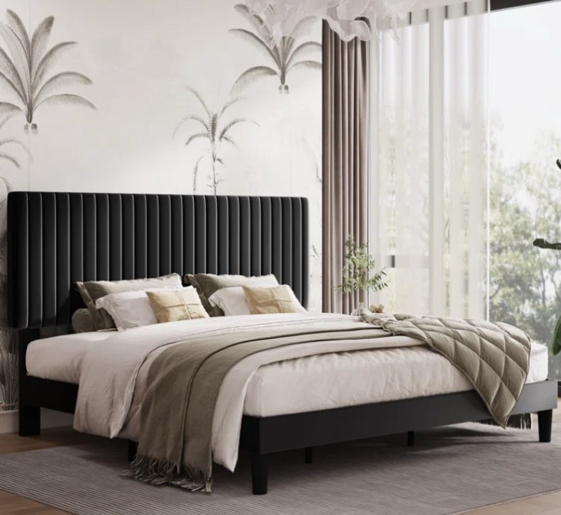 Dunphy Upholstered Platform Bed with Adjustable Headboard king