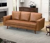 anatole 82” genuine leather sofa (incomplete box 2/2)