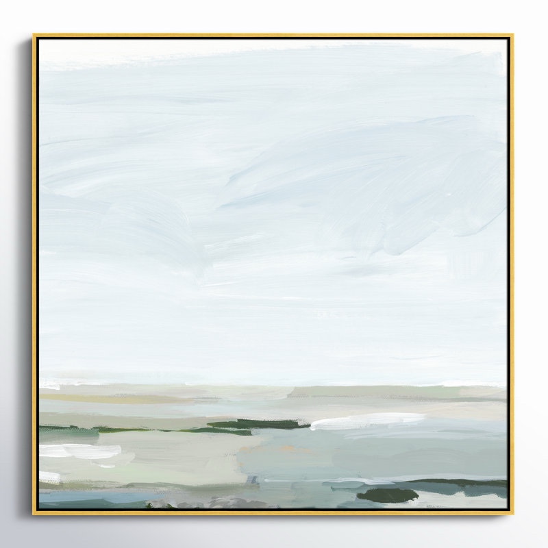 Pure Stillness - Floater Frame Painting Print on Canvas