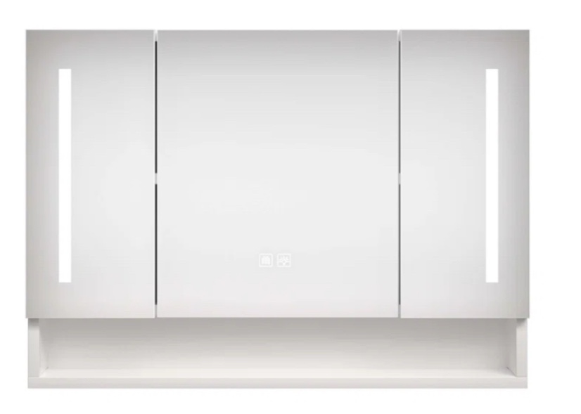 Helmar 39" Modern Bathroom Cabinets, Medicine Cabinets With Mirrors And LED Lights, Bathroom Storage Cabinet With Multilevel Storage Compartments