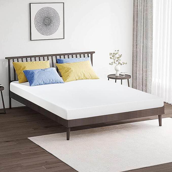  inch Gel Memory Foam Mattress Comfort King Mattress Medium Firm Mattresses Bed-in-a-Box CertiPUR-US Certified for Cool Sleep & Pressure Relief, White