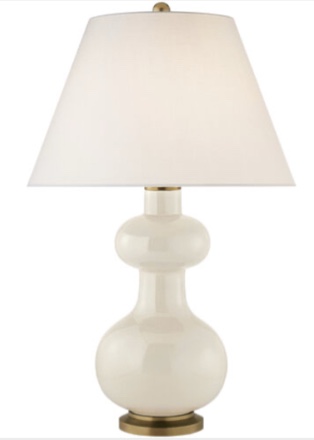 Christopher Spitzmiller Chambers 29.25 inch 100 watt Ivory Table Lamp Portable Light in Linen, Medium