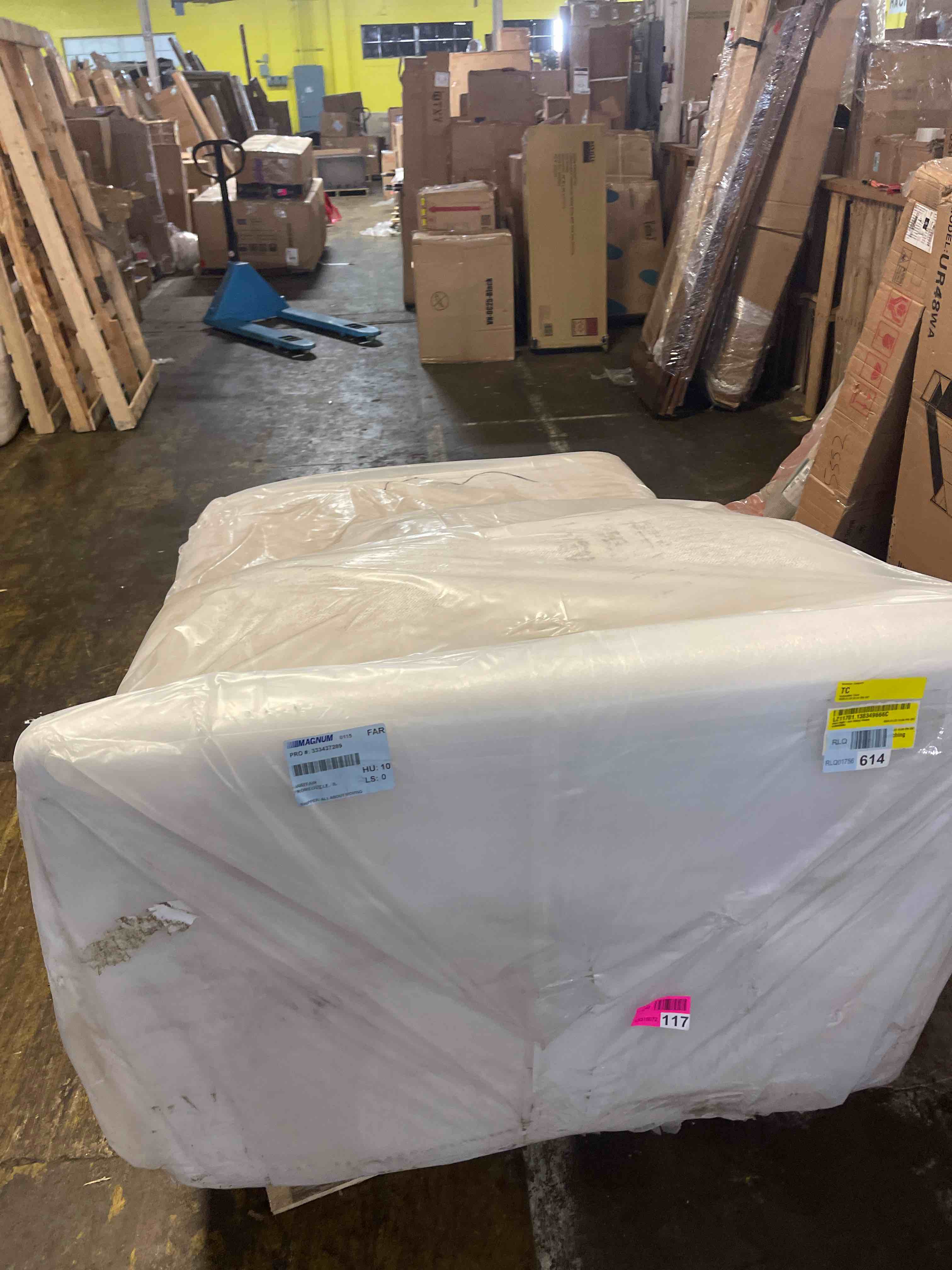 Condition photo showing As Is for Alani Sectional With Left Arm Sitting Chaise