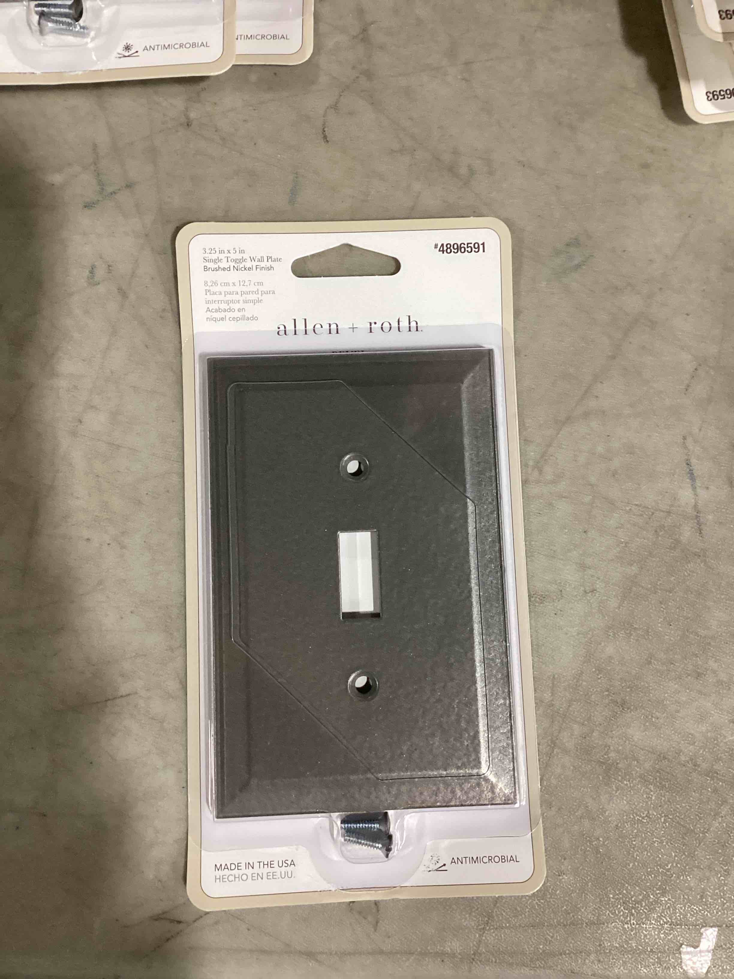 single toggle wall plate brushed nickel finish