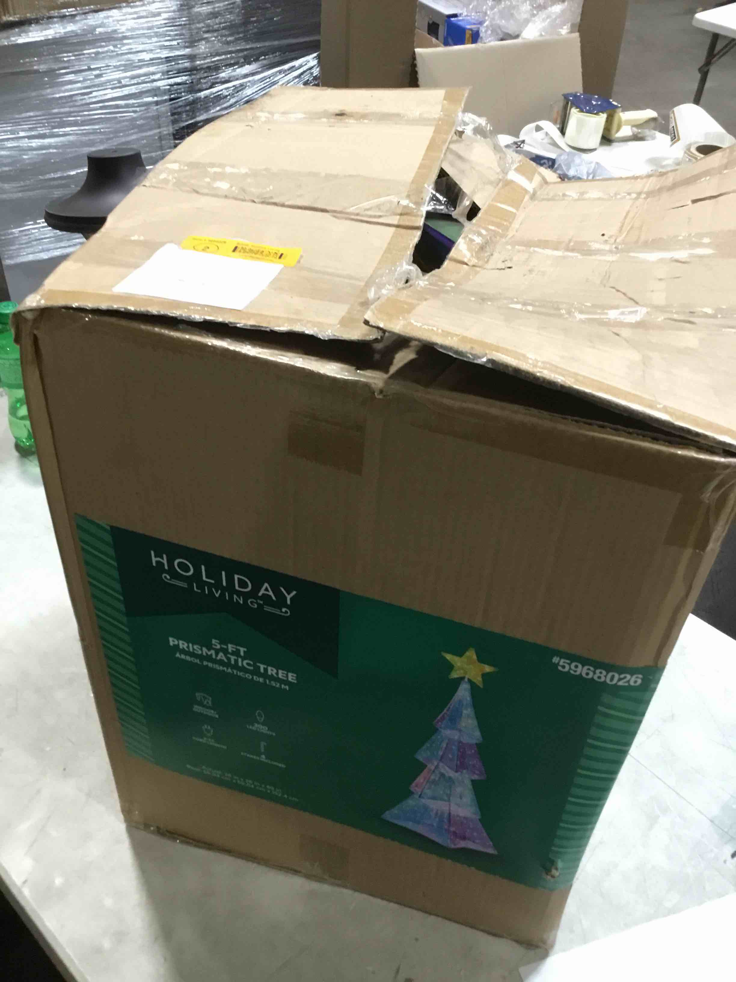 Prismatic Iridescent Christmas Tree, Desktop Christmas Tree with LED Lights, Colorful Glow Lights Prismatic Christmas Decorations Indoor, for Kids Girls Families (Christmas Tree M)