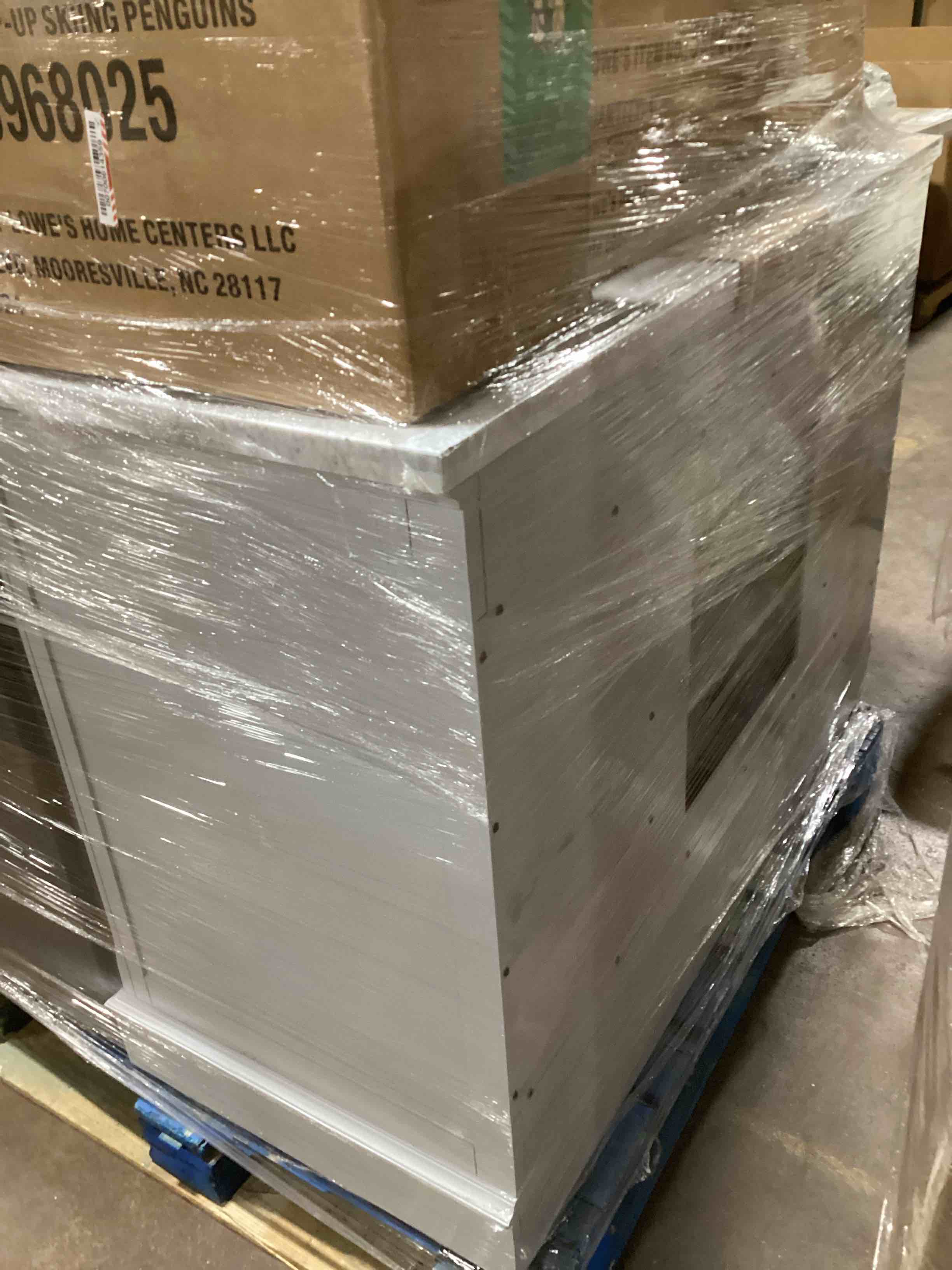 ARIEL 67" Midnight Blue Vanity, 1.5" Edge Pure White Quartz Countertop & Splash, Rectangular Sink, 2 Soft Closing Doors, 9 Full Extension Dovetail Drawers, Toe Kick, Matte Black