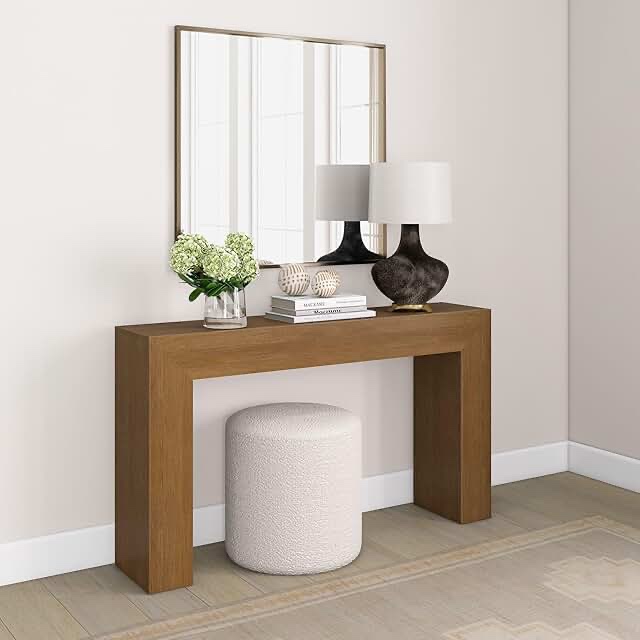 sommer console table top  brown