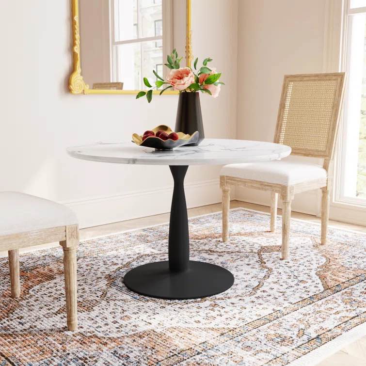 larkson wood top dining table size 78 oval bas