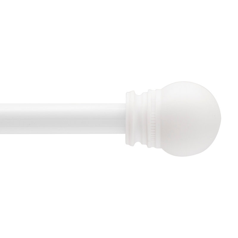 wayfair basics petite caf ball end curtain rod 28-48 or 48-84 