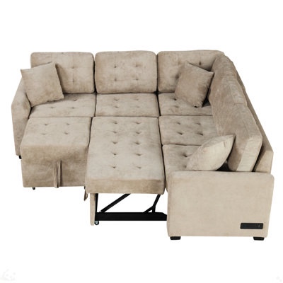 82.6 l shaped sofa bed pull out wayfair 
