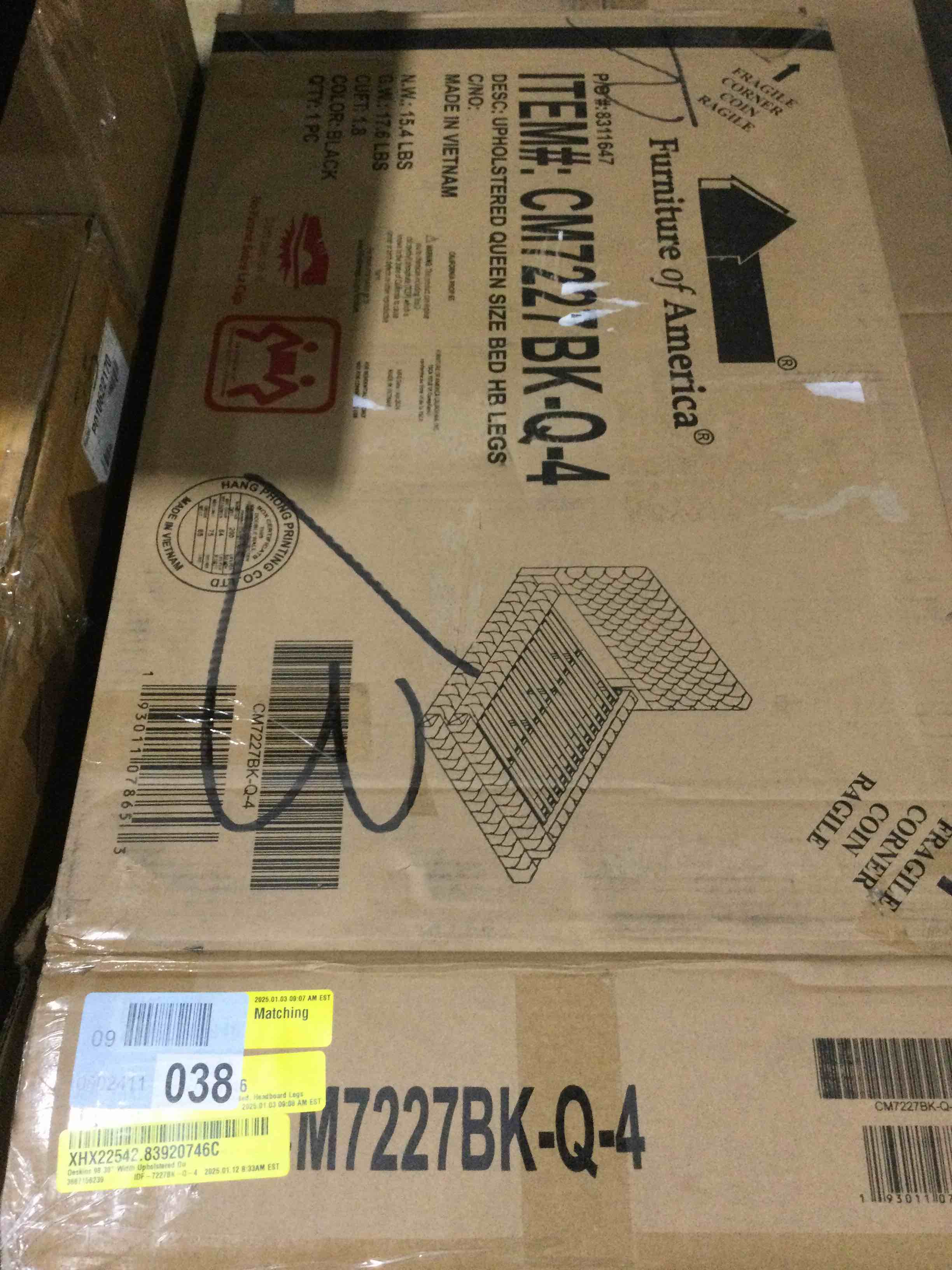 deskins 98.38” width upholstered queen size hb legs wayfair