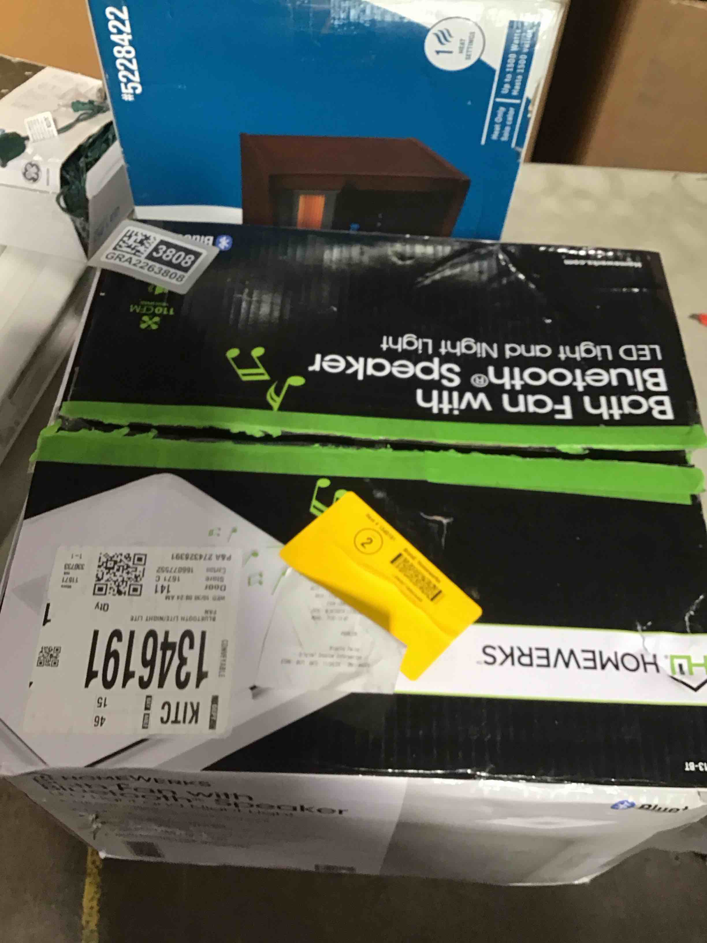 Homewerks 7130-13-BT White Decorative LED, Bluetooth Bathroom Exhaust Fan NEW