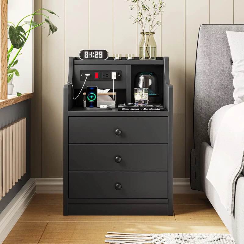 Akke 3 drawer nightstand 